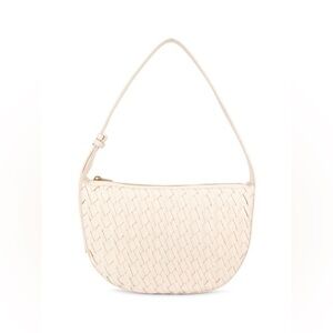 NWT Walter Baker White Woven Leather Shoulder Bag